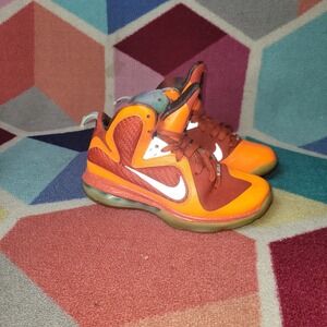 Nike LeBron 9‎ Big Bang Total Orange Galaxy Size  5Y Basketball Shoes